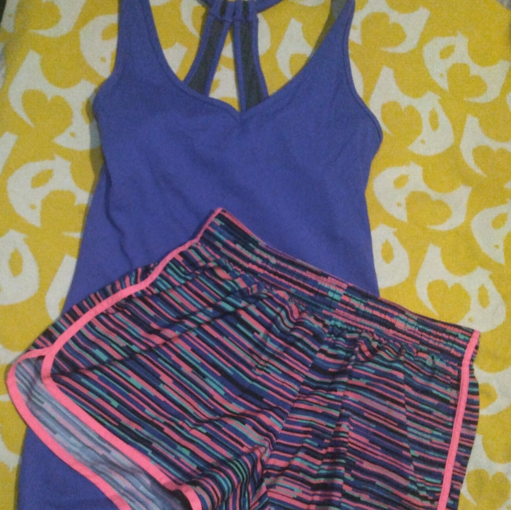 3 piece Victoria's Secret Sport size XS shorts, tank top, tote